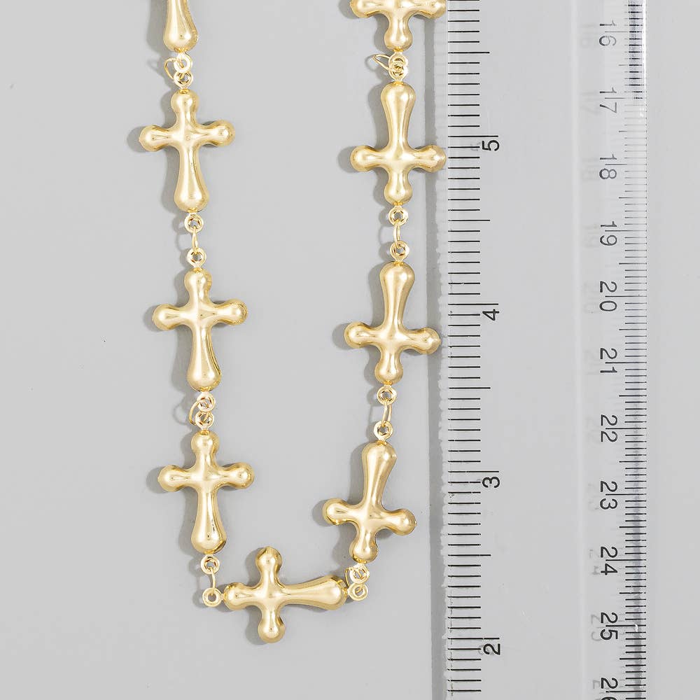 Molten Cross Link Statement Necklace