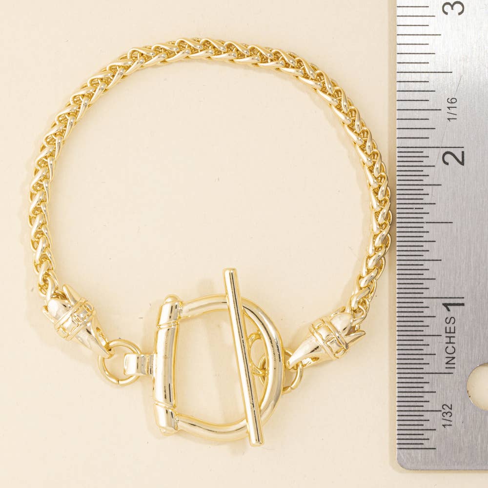 Wheat Chain Toggle Bracelet