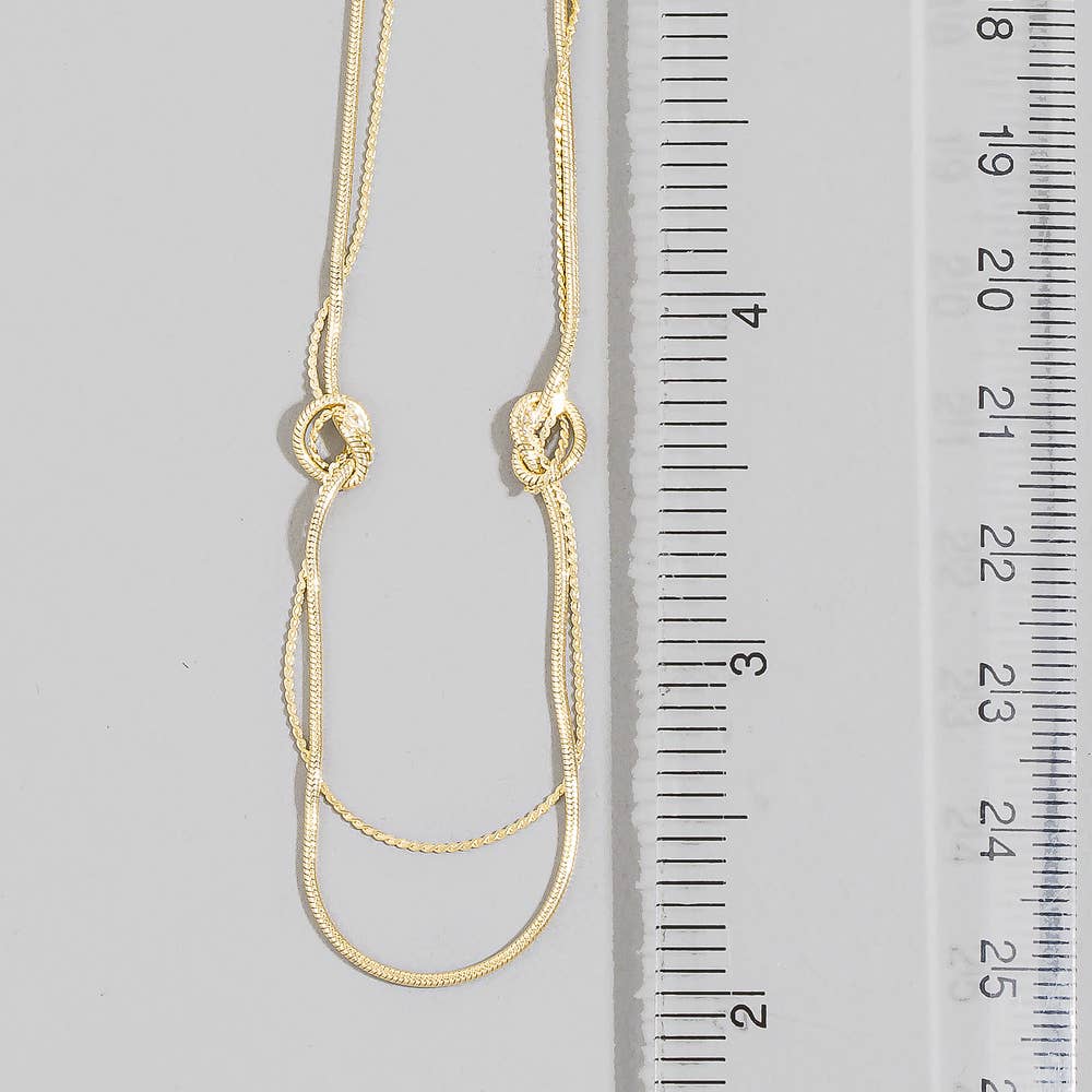 Double Strand Knotted Necklace